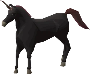 Black unicorn Foal